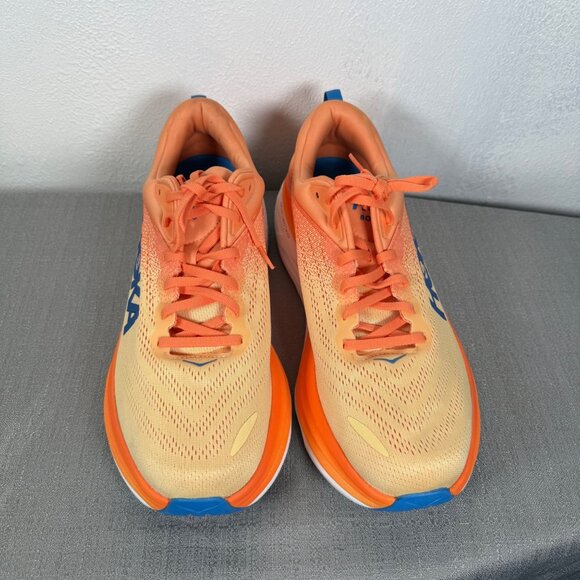 Hoka One Men's Bondi 8 Running Sneaker Shoes 13D  Orange Athleisure Comfort - Picture 5 of 14